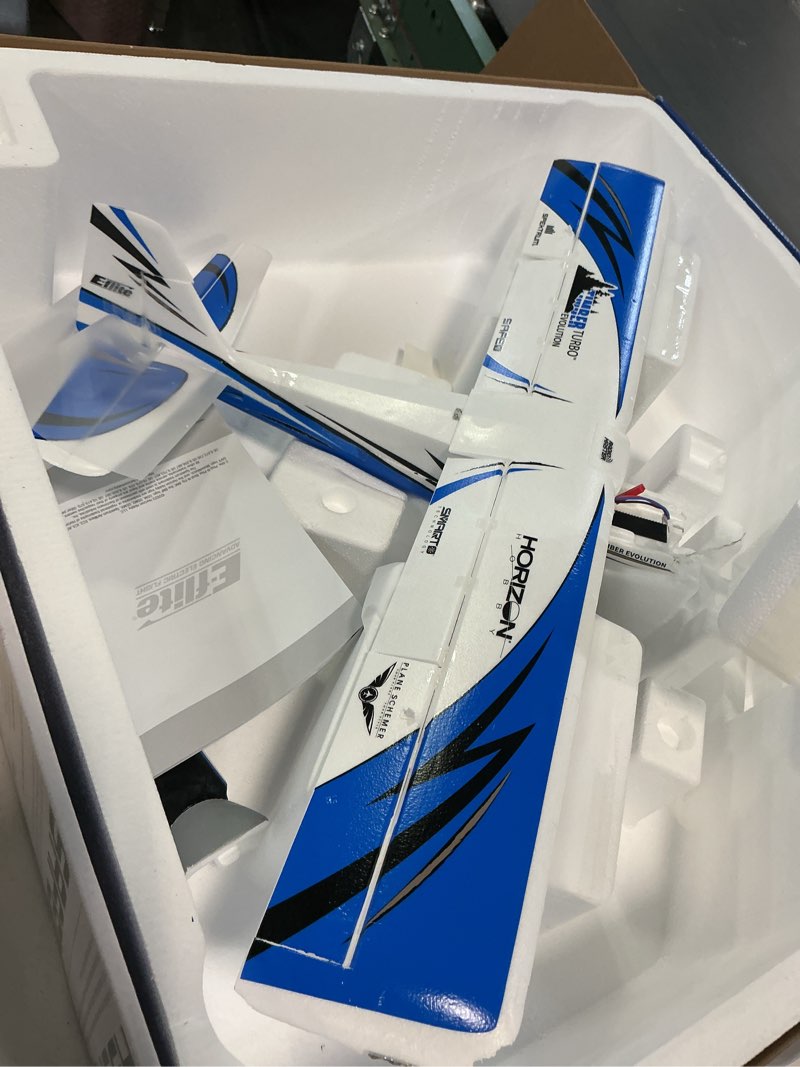 Condition photo showing As Is for E-flite RC Airplane UMX Turbo Timber Evolution BNF Basic Transmitter Battery and Charger Not Included with AS3X and Safe EFLU8950 Airplanes B&F Electric