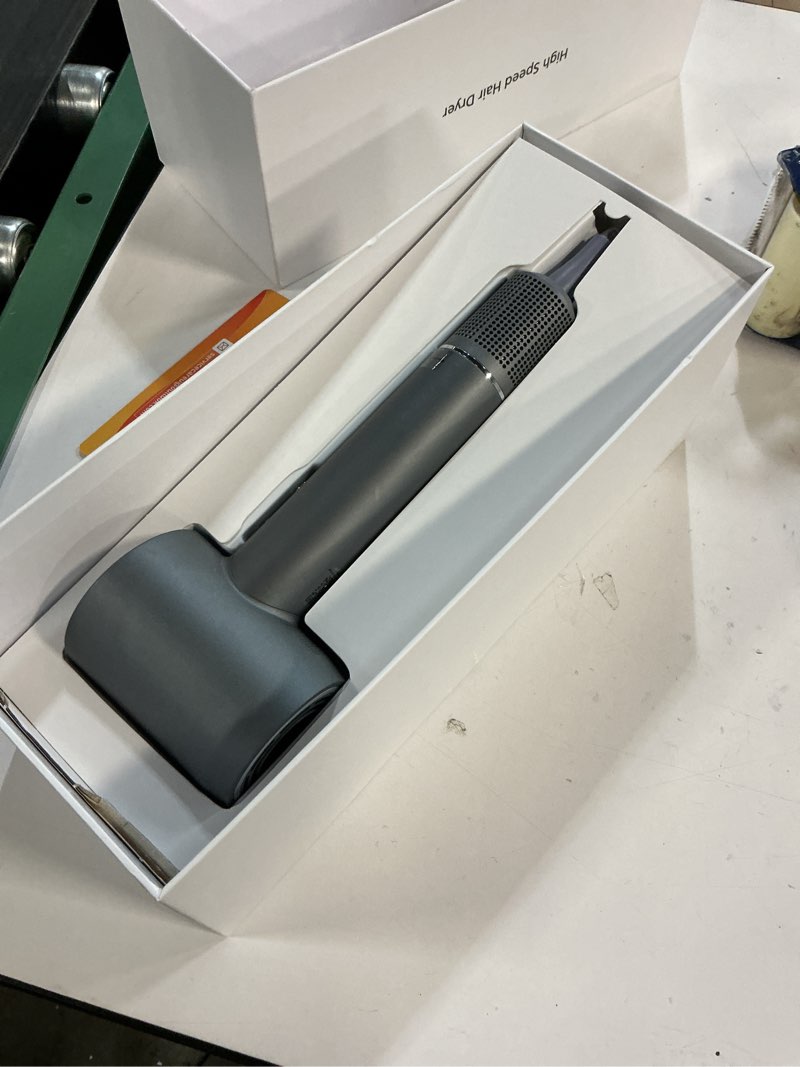 Condition photo showing Good Condition for Hair Dryer - 1 Min Fast Drying, High-Speed Blow Dryer with 500 Million Negative Ions, No Heat Damage, Low Noise, Lightweight, Professional Hairdryer with Diffuser & Nozzle, Gunmetal