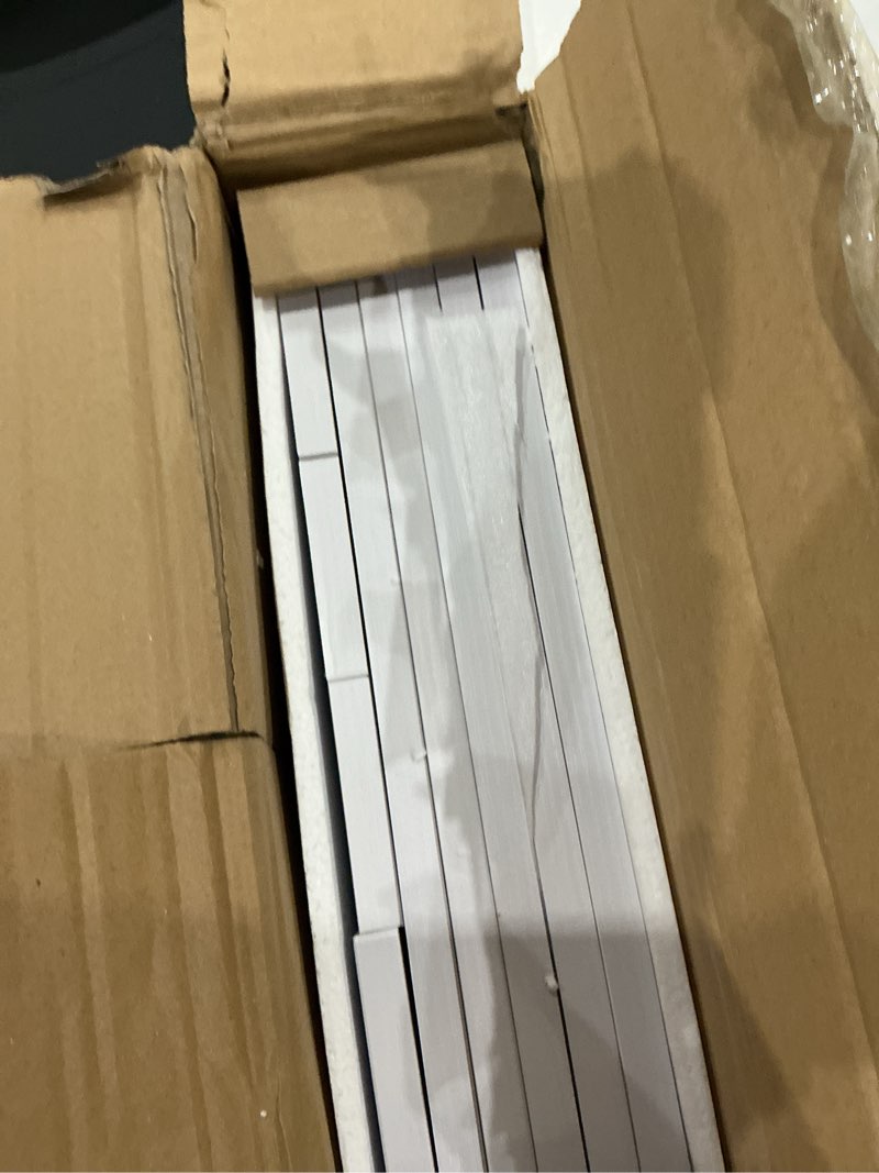 Condition photo showing Good Condition for wire shelf covers for pantry, premium engineered wood shelf covers for wire shelving, wire rack covers for closet, laundry room, easy assembly, white (5pcs, 34" w x 12" d), pending patent