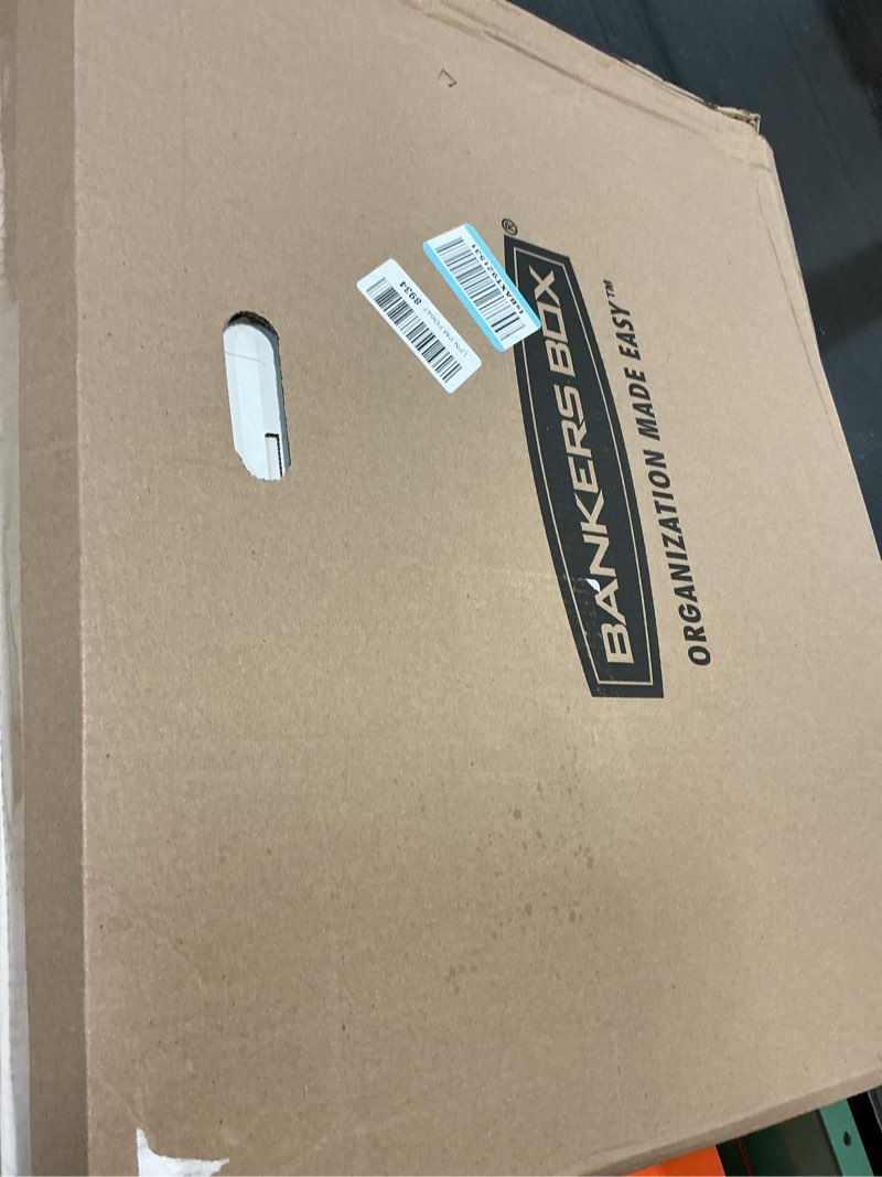 Condition photo showing New/Like New for bankers box 12 pack standard duty file storage boxes, standard assembly, removable lid, letter/legal (0071301)
