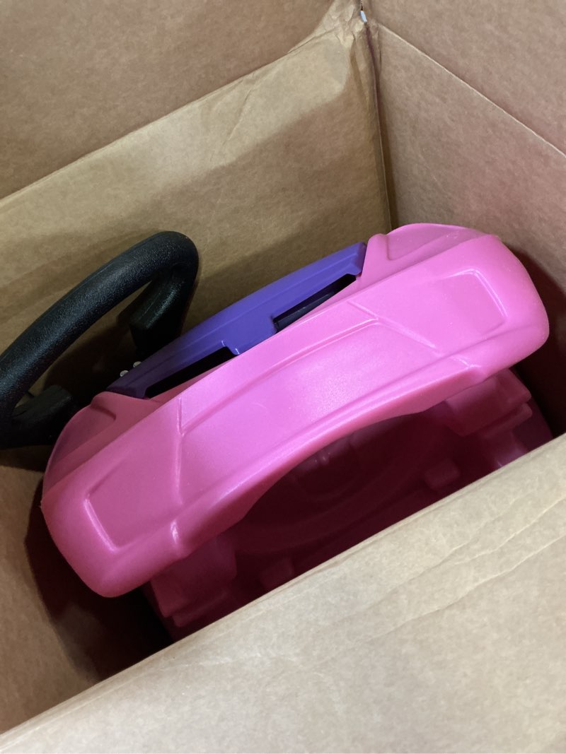 Condition photo showing Good Condition for step2 whisper ride ii kids push cars, ride on car, seat belt, horn, toddlers ages 1.5 – 4 years old, max weight 50 lbs., quick storage, stroller substitute, pink pink large