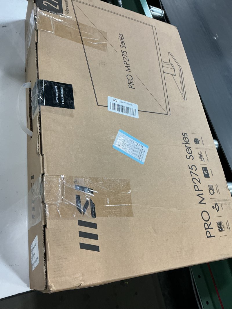 Condition photo showing As Is for msi PRO MP275Q 27 Inch WQHD Office Monitor - 2560 x 1440 IPS Panel, 100 Hz, Eye-Friendly Screen, Built-in Speakers, Tilt-Adjustable - HDMI 2.0b, DP (1.2a)