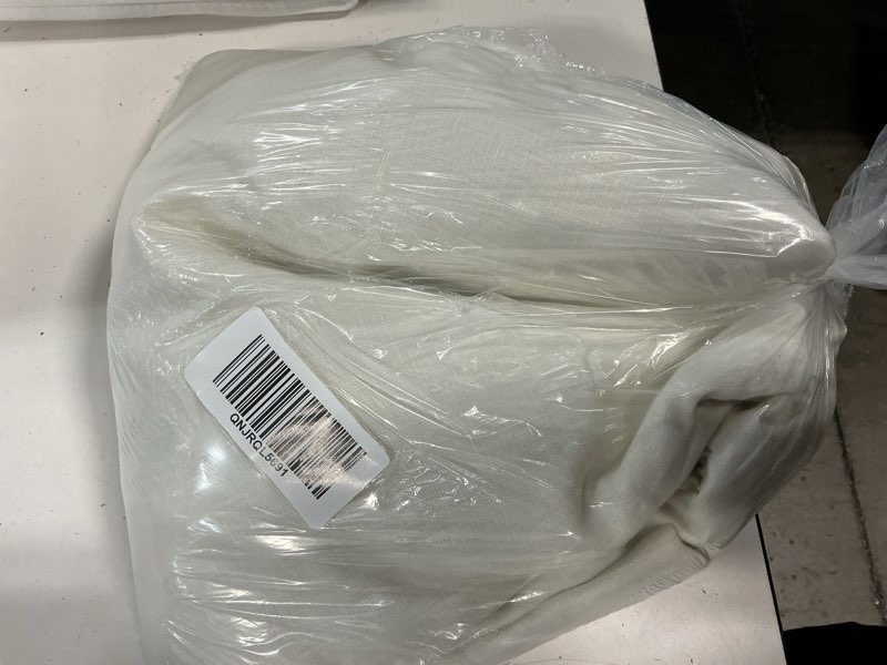 Condition photo showing Good Condition for european linen room darkening curtain - single panel, 48x96, ivory