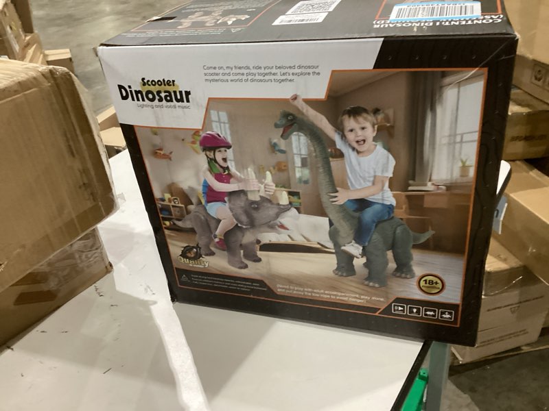 Twinkoo Dinosaur Ride On Toy Cars for Kids, Realistic Triceratops Push Car with Three Sound Effects,