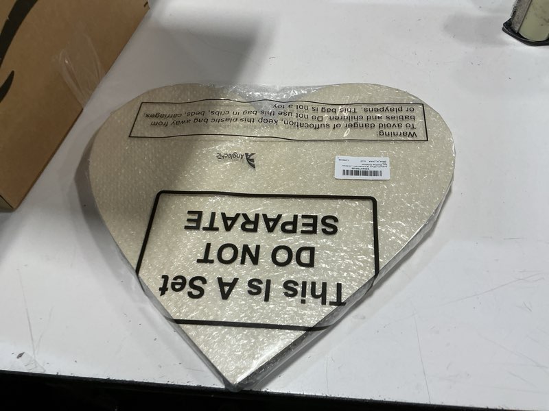 Condition photo showing New/Like New for Anglechic 6 Pack 16 Inch Valentine's Day Wooden Hearts for Crafts Large Blank Heart Shaped Cutout Unfinished Wood Slices Ornaments Door Hanger Decor for Valentine's Day, Wedding Love