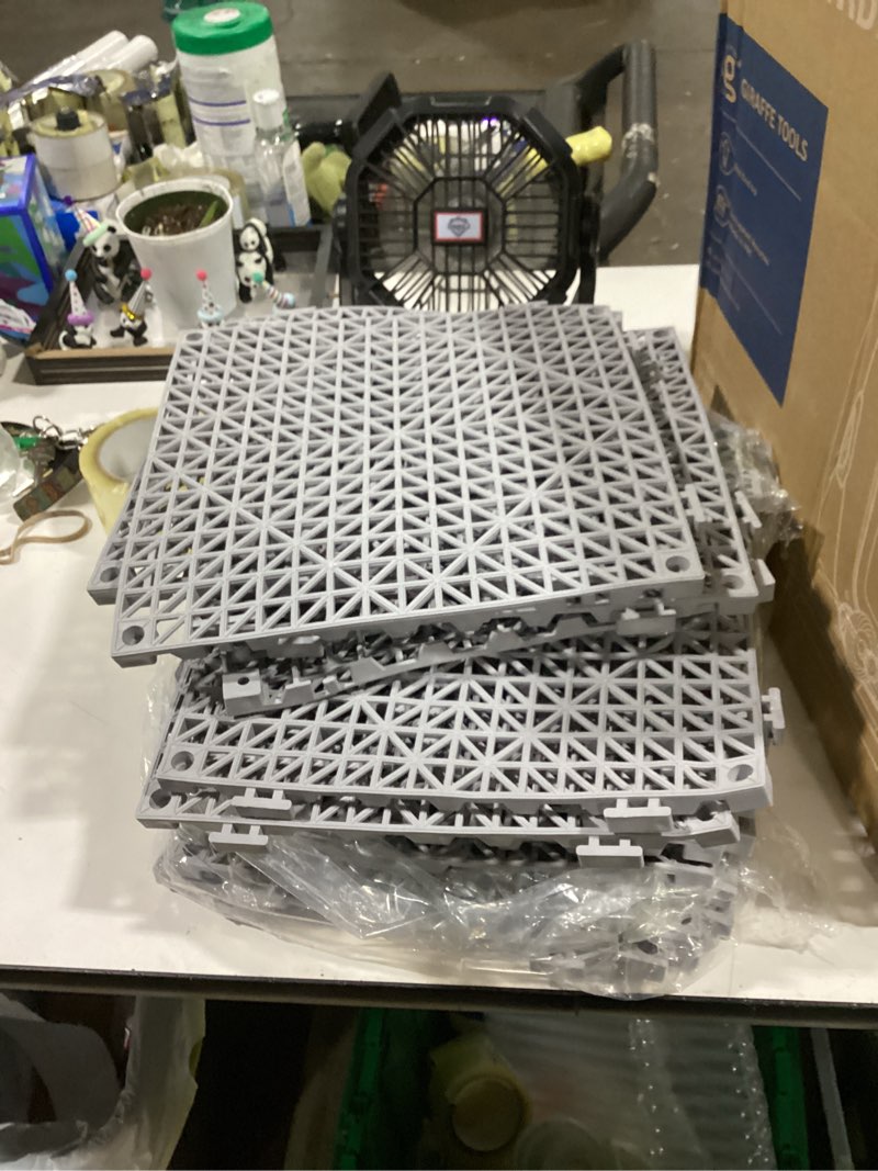 myfamirea modular interlocking cushion 18 pack 11.8" x 11.8" rubber floor tiles non-slip splicing dr