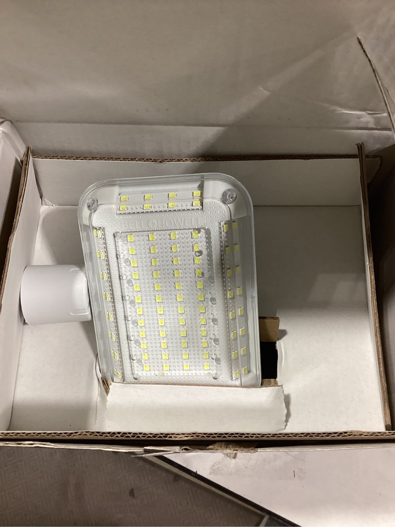 Condition photo showing As Is for missing parts bell + howell 5500-lumen led screw-in ceiling-mounted work light