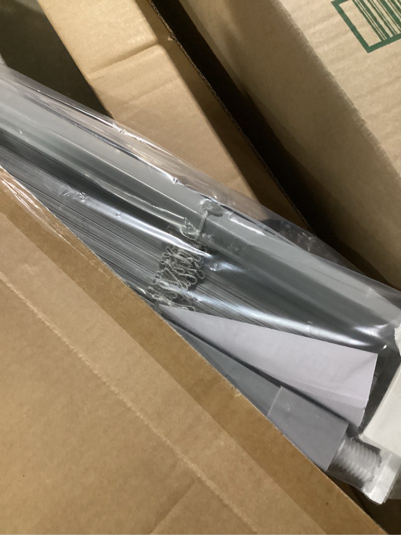 Condition photo showing Good Condition for No Drill Blinds for Windows 1" Vinyl L-Shaped Slats Cordless Mini Blinds for Home, for Window Size 30" W × 64" H Grey Grey 30" W × 64" H