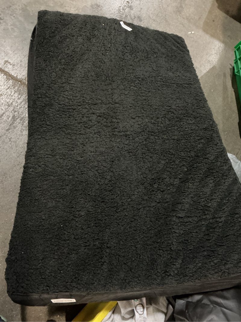 Condition photo showing As Is for eheyciga orthopedic xxl dog beds for jumbo dogs with removable washable cover for crate, black, 47x29 47*29*3.5 inches black