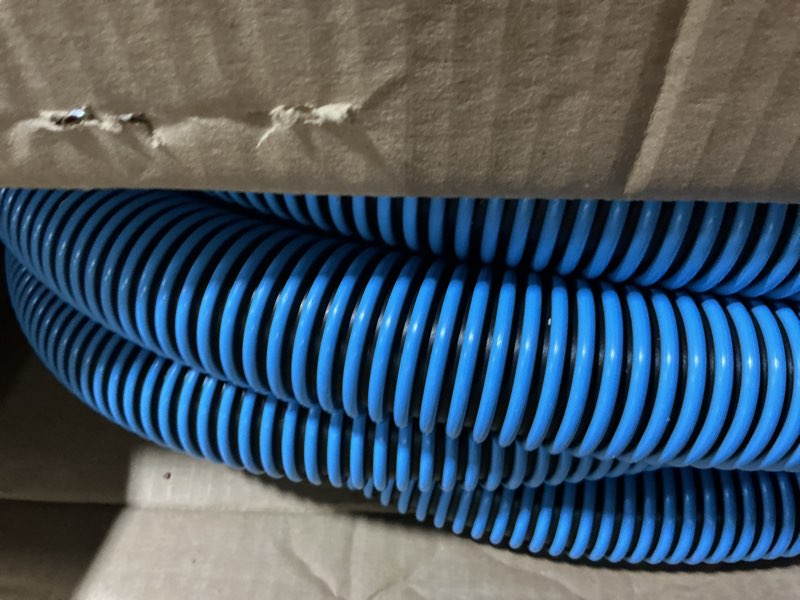 Condition photo showing Good Condition for poolmaster manual pool vacuum hose, 30 ft x 1-1/2” for inground & above ground pools, not for automatic cleaners, kink-free, heavy duty pool cleaner hose with swivel cuff – made in usa hose 30.0