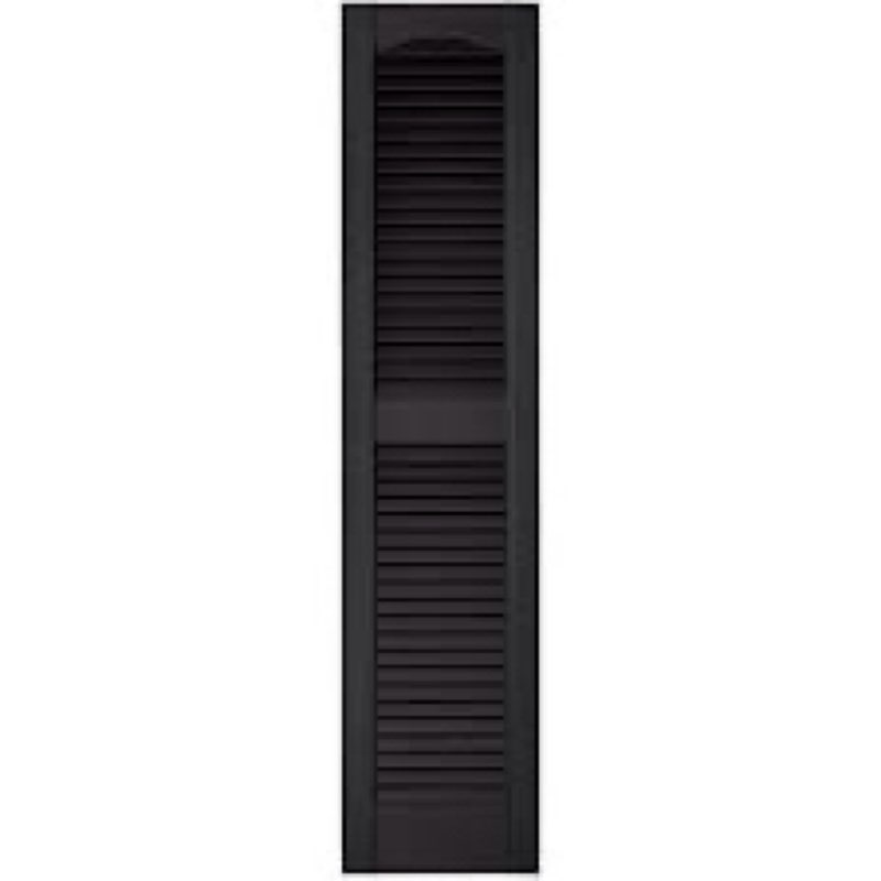 (Set of 2) Vantage Black Louvered Exterior Shutters