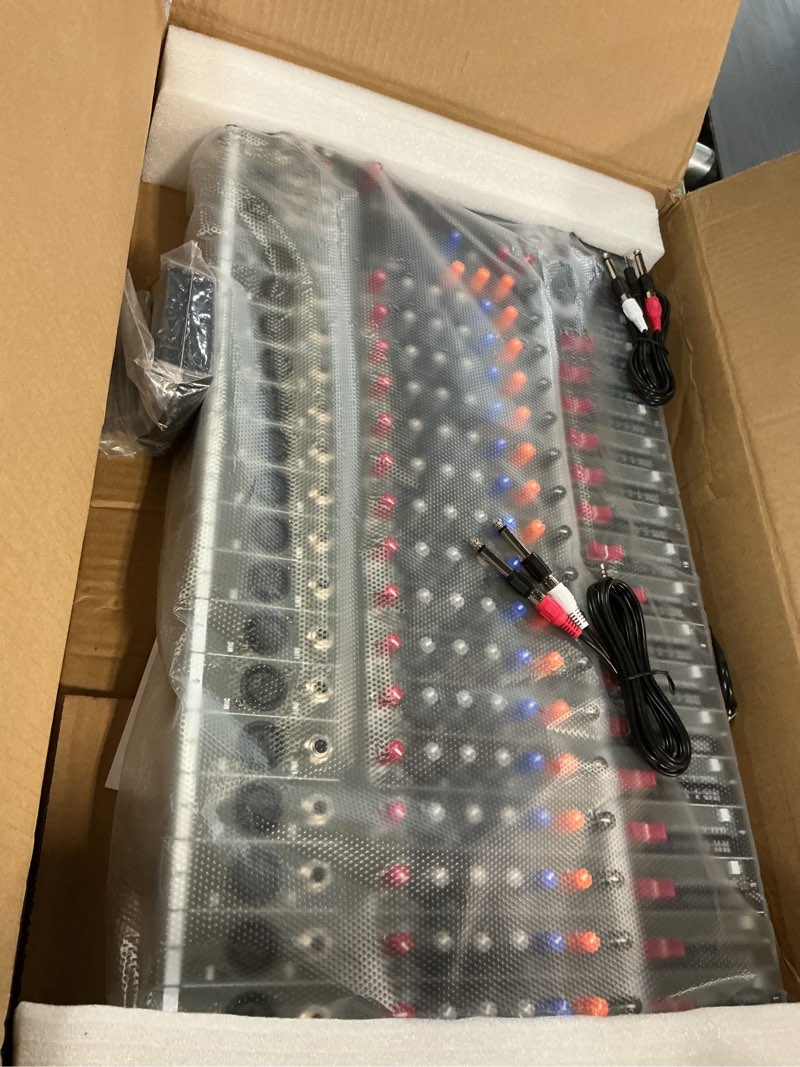 Condition photo showing Good Condition for depensheng dx16 dj sound controller interface w/usb drive for computer recording 16-channel studio audio mixer - xlr microphone jack, 48v power, rca input/output for professional and beginners dx16 - 16 channel audio mixer