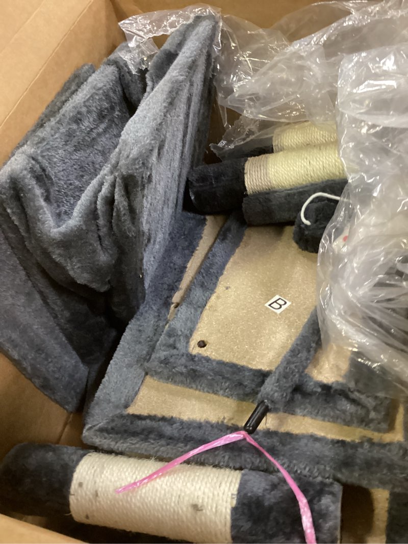 Condition photo showing Good Condition for Amazon Basics Indoor Cat & Kittens Multi-Level Climbing Activity Tower with Scratching Posts, FSC Certified, 60.1" (152.7cm) H, Grey Large – 60.1" (152.7cm) H