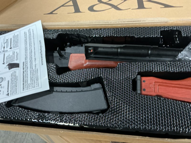 Condition photo showing New/Like New for emerbu pro-grade gel splatter ball blaster ak74 upgraded by emerbu - metal and nylon body - 11.1v high power - metal gearset - high speed motor - for ages 15+ adults