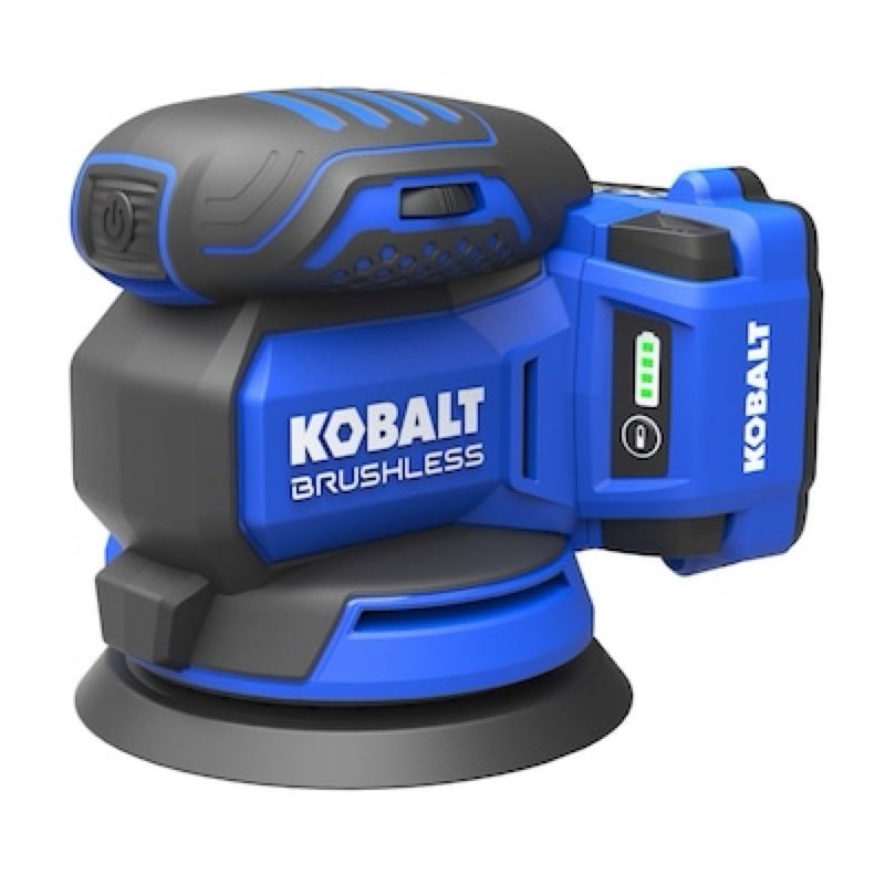 kobalt 24-volt brushless variable speed random orbital cordless sander 