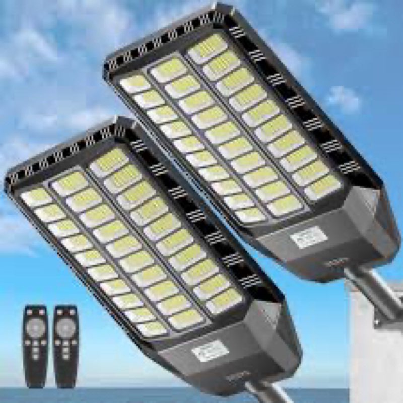 Deepn Solar Lights Outdoor Waterproof, Solar Parking Lot Lights, IP67 Street Light for Outside Dusk 