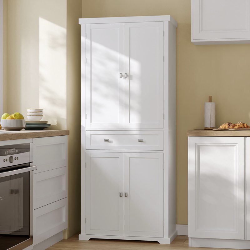 Neviyah 71.7'' Kitchen Pantry?with 6 door shelves and Adjustable Shelves