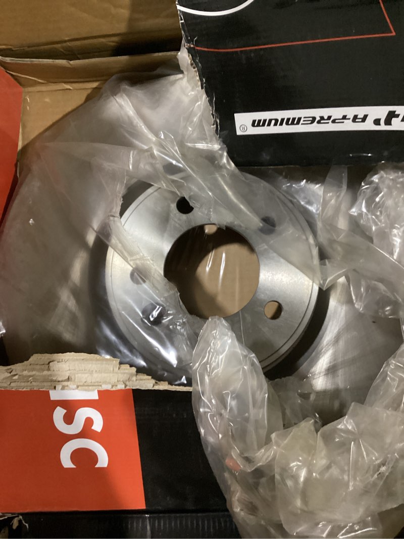 Condition photo showing As Is for a-premium 14.96 inch (380mm) front vented disc brake rotors + ceramic pads kit compatible with select land rover models - range rover 2013-2017, range rover sport 2010-2017, 6-pc set