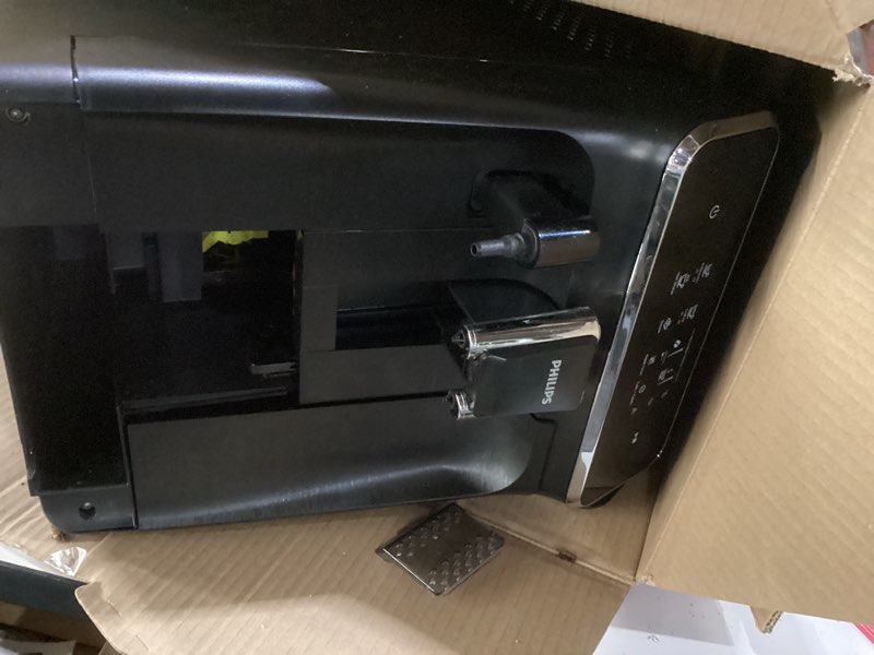 Condition photo showing Good Condition for Philips 2200 Series Fully Automatic Espresso Machine, Classic Milk Frother, 2 Coffee Varieties, Intuitive Touch Display, 100% Ceramic Grinder, AquaClean Filter, Aroma Seal, Black (EP2220/14) 2200 Series Classic Milk Frother, NOT TESTED INCOMPLETE 