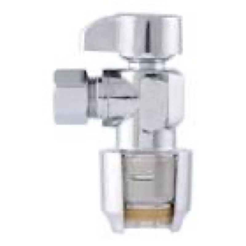 sharkbite 1/2-in push-to-connect x 3/8-in compression brass quarter turn stop angle
