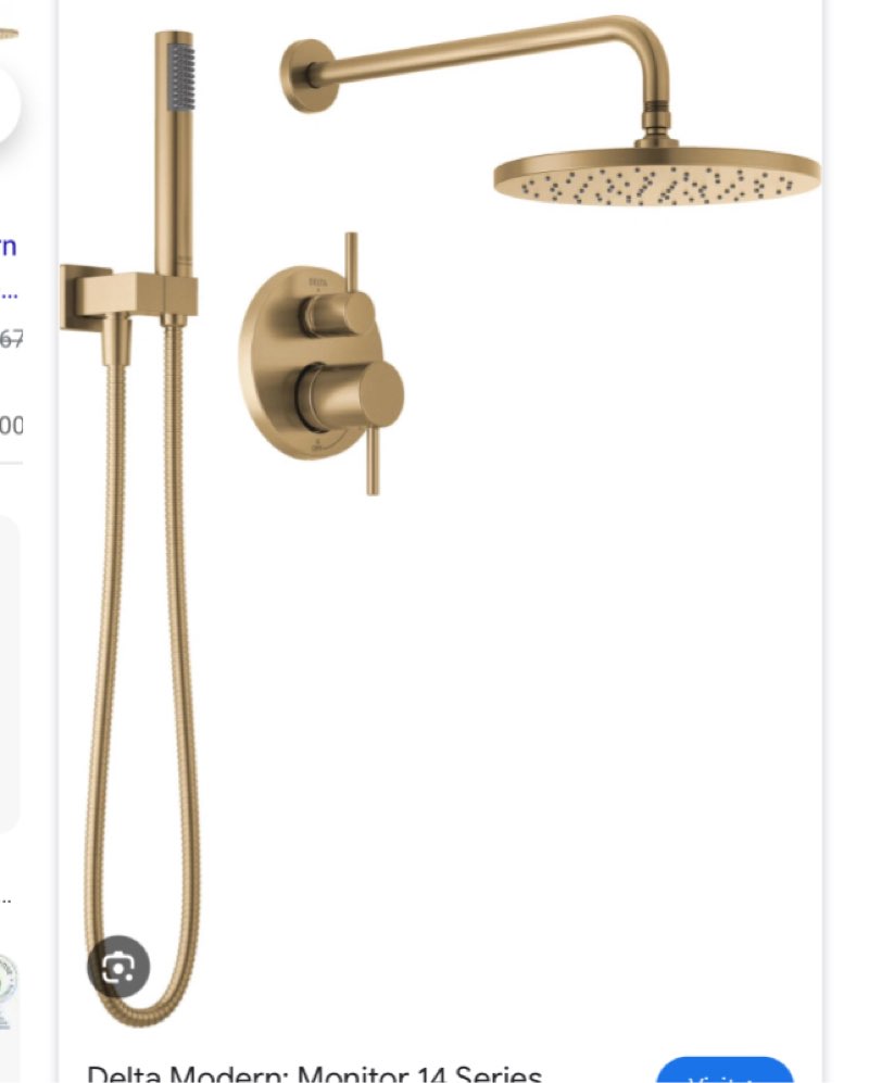 modern raincan round shower system, rain shower head with handheld spray, shower faucet set