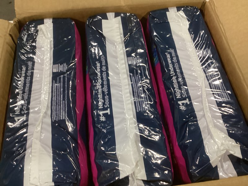 Condition photo showing New/Like New for Goodnites Girls' Bedwetting Underwear, Size S/M (43-68 lbs), 99 Ct (3 Packs of 33), Packaging May Vary Small/Medium 99