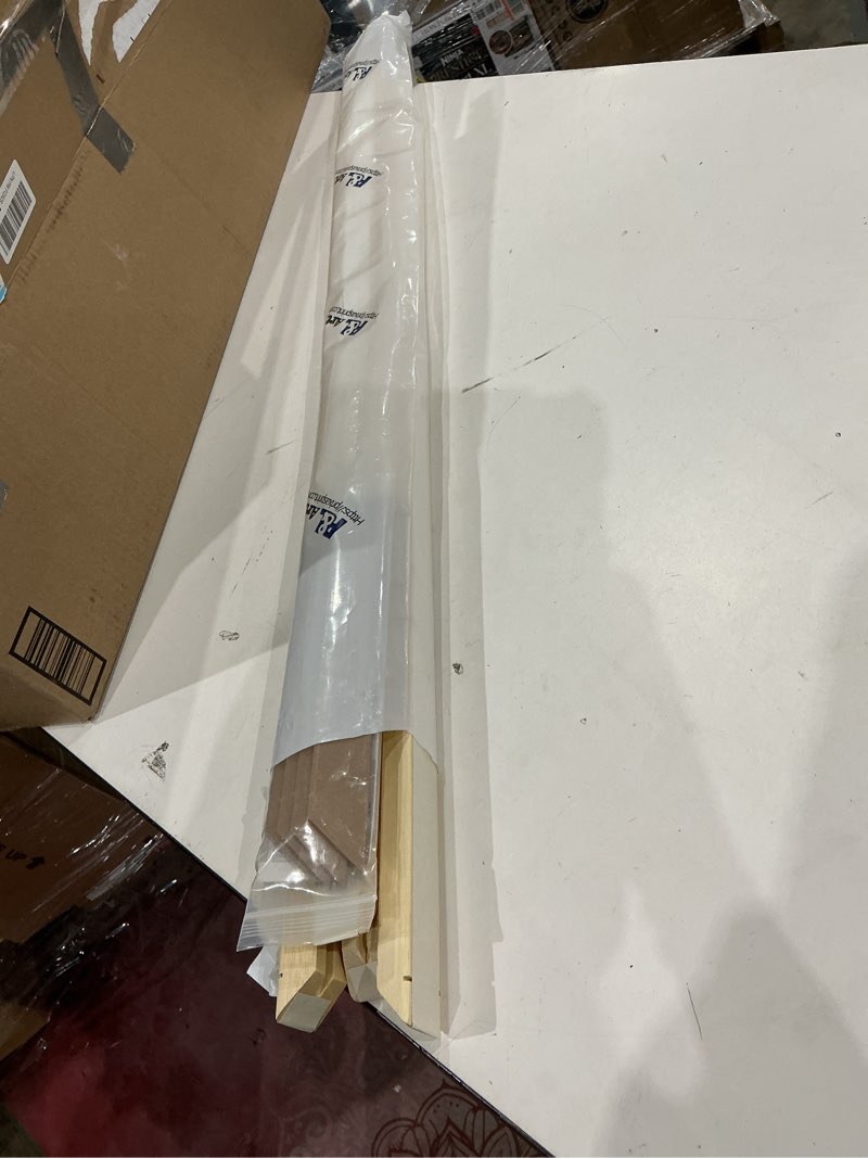 Condition photo showing Good Condition for diy wood stretcher bars for canvas solid wood canvas frame kit easy to assemble for gallery wrap oil painting wall art posters customized wooden frame kit 30x30 inch 30"x30"