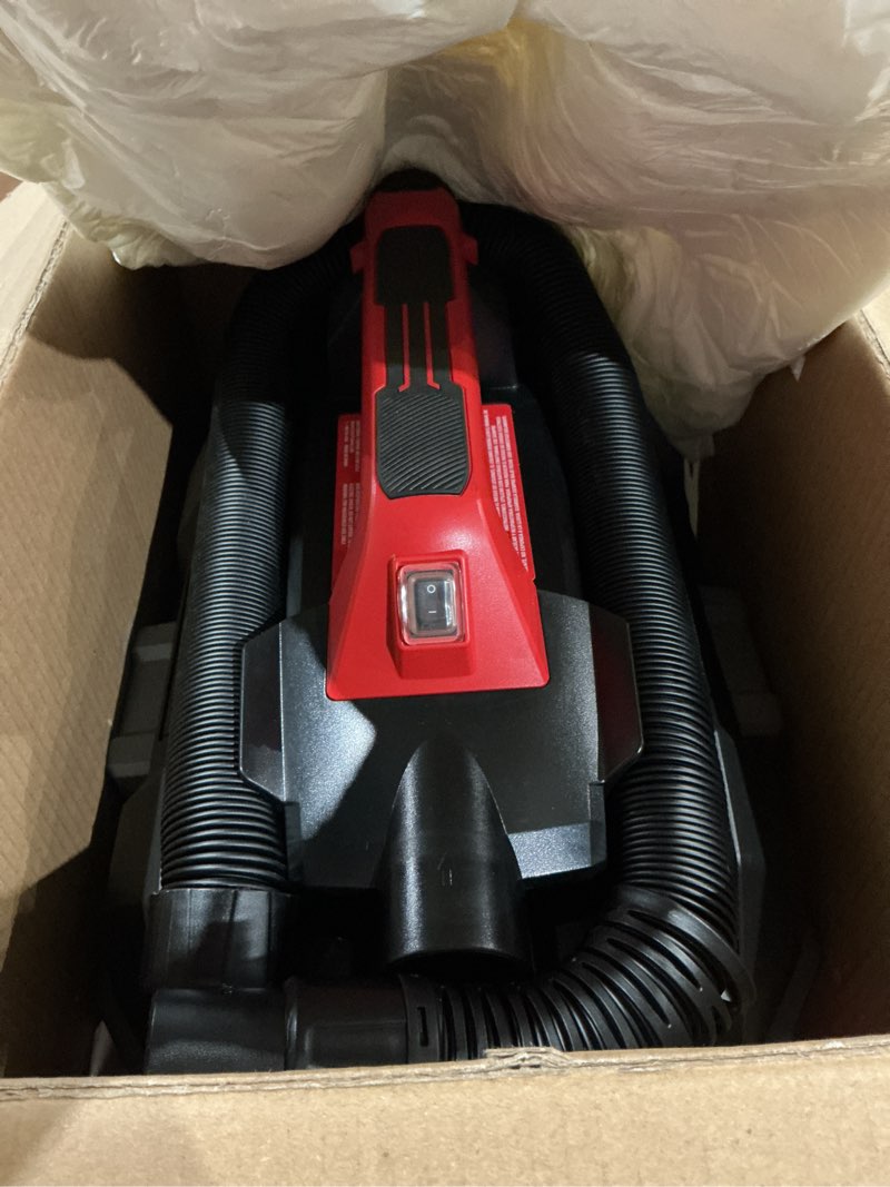Condition photo showing As Is for craftsman v20 cordless vacuum cleaner, shop vac wet/dry, 2 gallon, 7ft hose, bare tool only (cmcv002b) wet/dry vac (tool only)