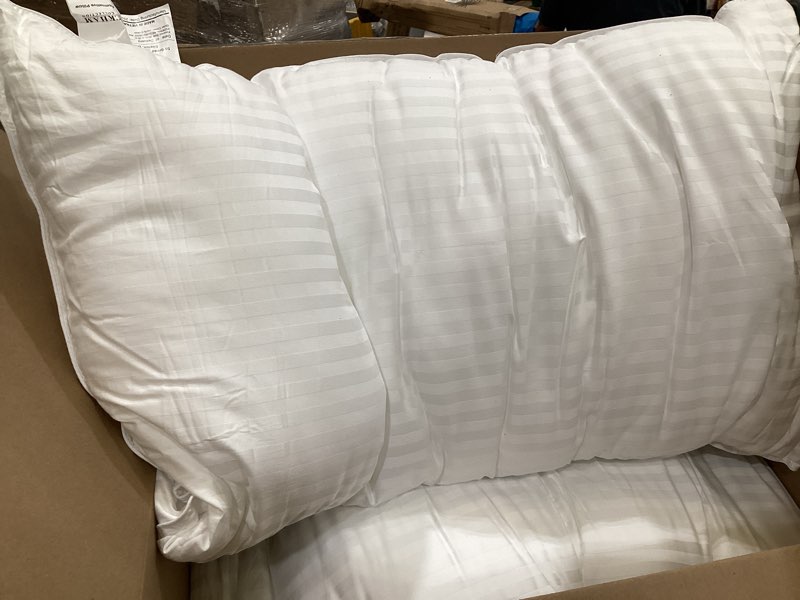 Condition photo showing Good Condition for beckham hotel collection bed pillows standard/queen size set of 2 - original soft down alternative pillow for sleeping - soft support for back, stomach or side sleepers queen / standard white