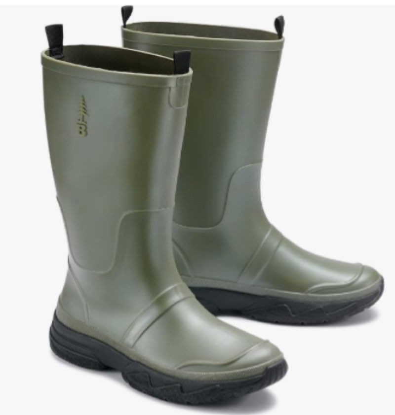 BASS OUTDOOR Men's Field Rainboot Ankle Boot, DEEP LCHN GN, 11