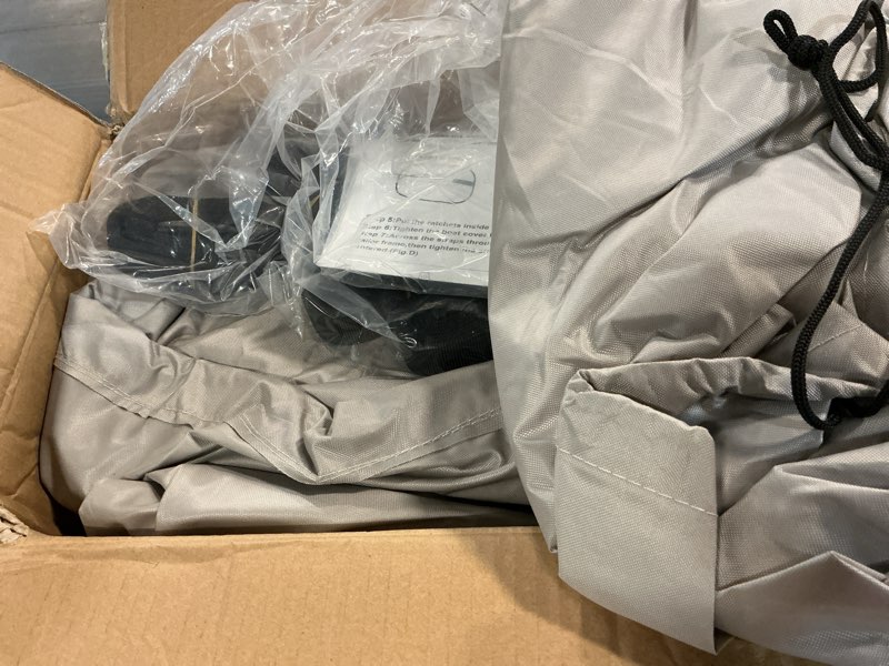 Condition photo showing Good Condition for ratchet center console boat cover to quickly tighten the hem,1200d waterproof boat covers for 20-22ft,with hurricane-proof system&motor cover for mooring,gray gray length: 20-22', beam width up to:106''