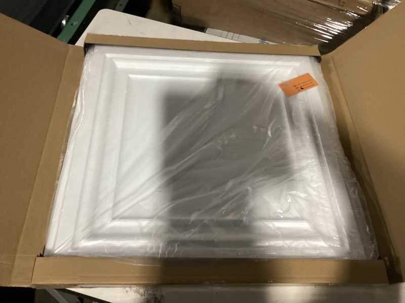 Condition photo showing New/Like New for art3d pvc ceiling tiles, 2'x2' plastic sheet in white (12-pack) 24"x24" white 1 12