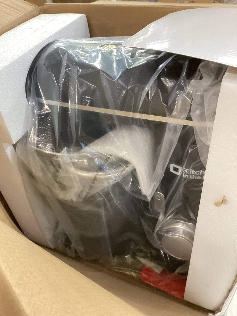 Condition photo showing Good Condition for Kitchen in the box Stand Mixer, 4.5QT+5QT Two bowls Electric Food Mixer, 10 Speeds 3-IN-1 Kitchen Mixer for Daily Use with Egg Whisk,Dough Hook,Flat Beater (Onyx Black, 5QT)
