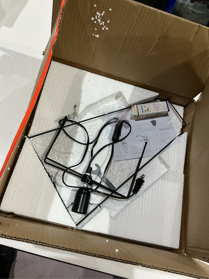 Condition photo showing As Is for noguchi style akari floor lamp - rice paper lantern for establishing a warm and cozy ambiance in any room (cloud)