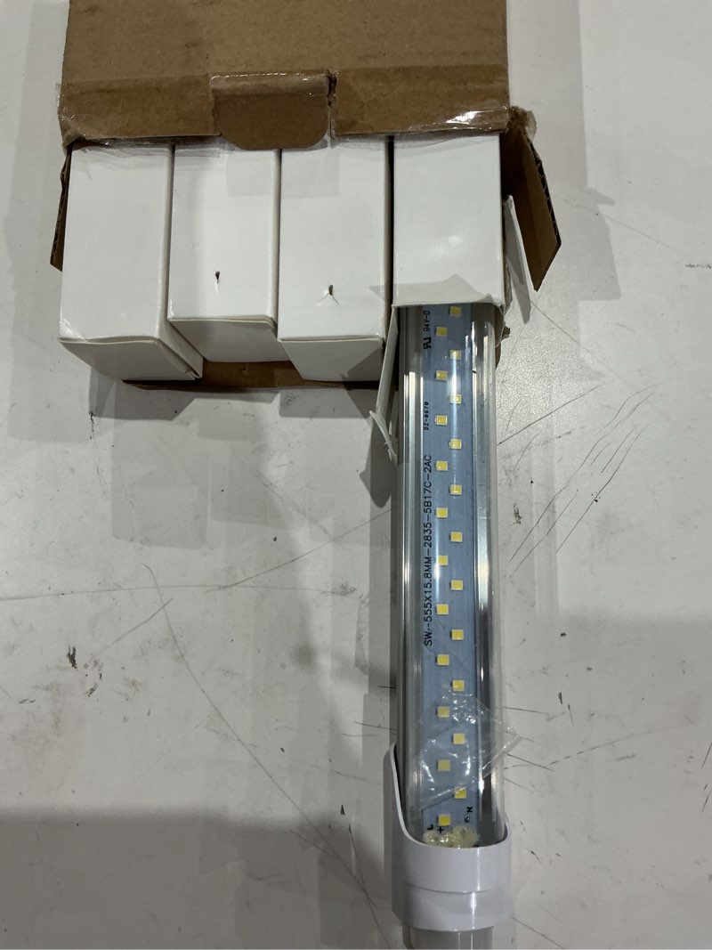 Condition photo showing Good Condition for jesled 2ft t8 led tube light, 12w(30w equivalent), 1680lm, 6000k, ballast bypass, 24 inch f17t8 fluorescent bulb replacement, dual ended, 24” lighting tube fixture (4-pack) 2ft-4pack