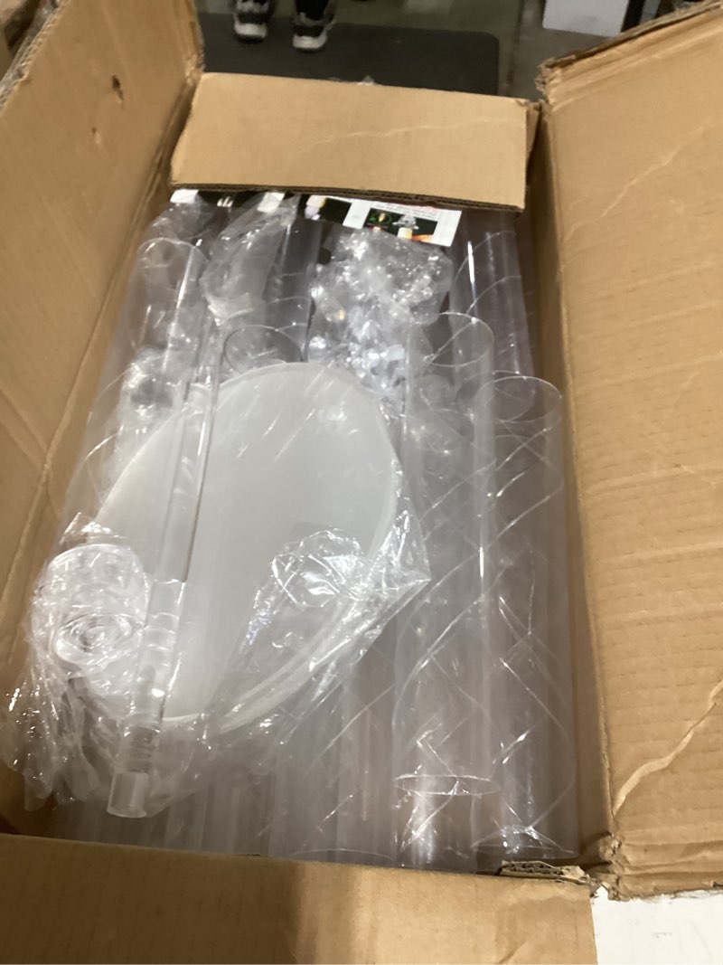 4 set 5 arms 34.6'' acrylic candelabra centerpieces for wedding table decorations,clear 5 arms candl