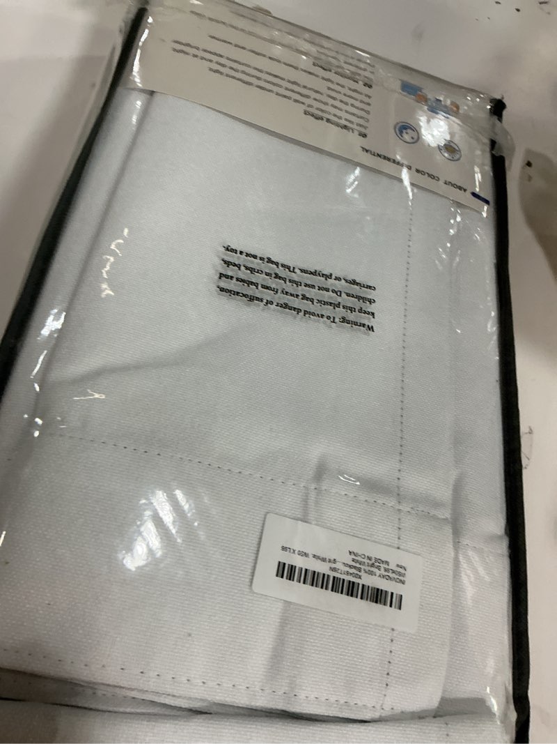 Condition photo showing Good Condition for INOVADAY 100% Blackout White Curtains for Bedroom 96 Inches Long, Linen Blackout Curtains 96 Inch Length 2 Panels Set, Back Tab/Rod Pocket Black Out Curtains for Living Room - Bright White W50”x L96” #03 Bright White 50''W x 96''L