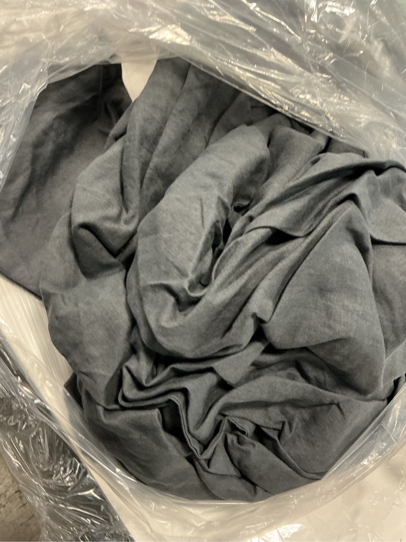 Condition photo showing As Is for european linen deluxe bedding bundle, king, charcoal