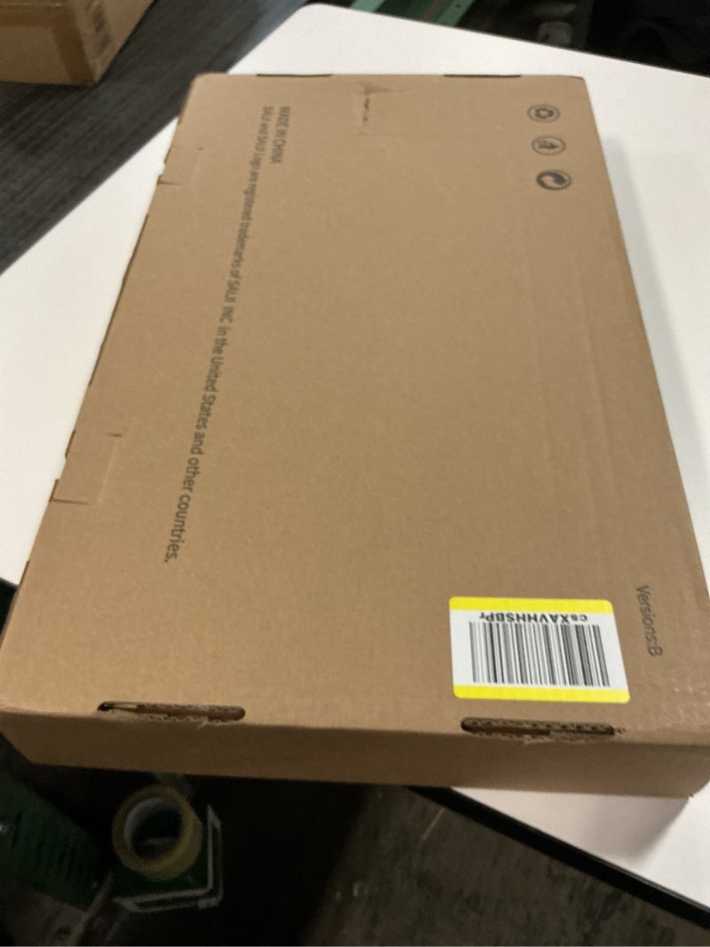 Condition photo showing Good Condition for SAIJI Height & Angle Adjustable Laptop Stand for Bed, Lap Desk Bed Tray Table, Light Weight Foldable Portable Laptop Table for Couch Sofa Chair Floor Desk for Adults, Kids (Black) Black 20.5 x 11.8 In