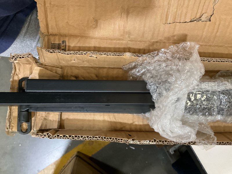 Condition photo showing As Is for black 50" easel stand for wedding sign 3 tier height metal display easel with adjustable chain heavy duty floor display stand tripod for painting wedding sign party poster