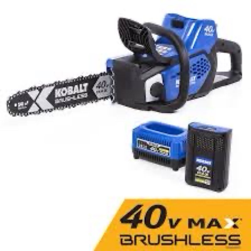 unbranded kobalt 14-in chainsaw kit (battery and charger included)