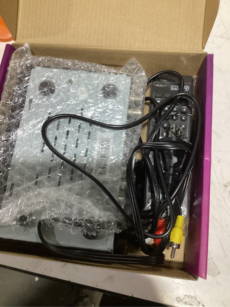 Condition photo showing As Is for core innovations ctcb105 over the air digital tv converter & dvr box