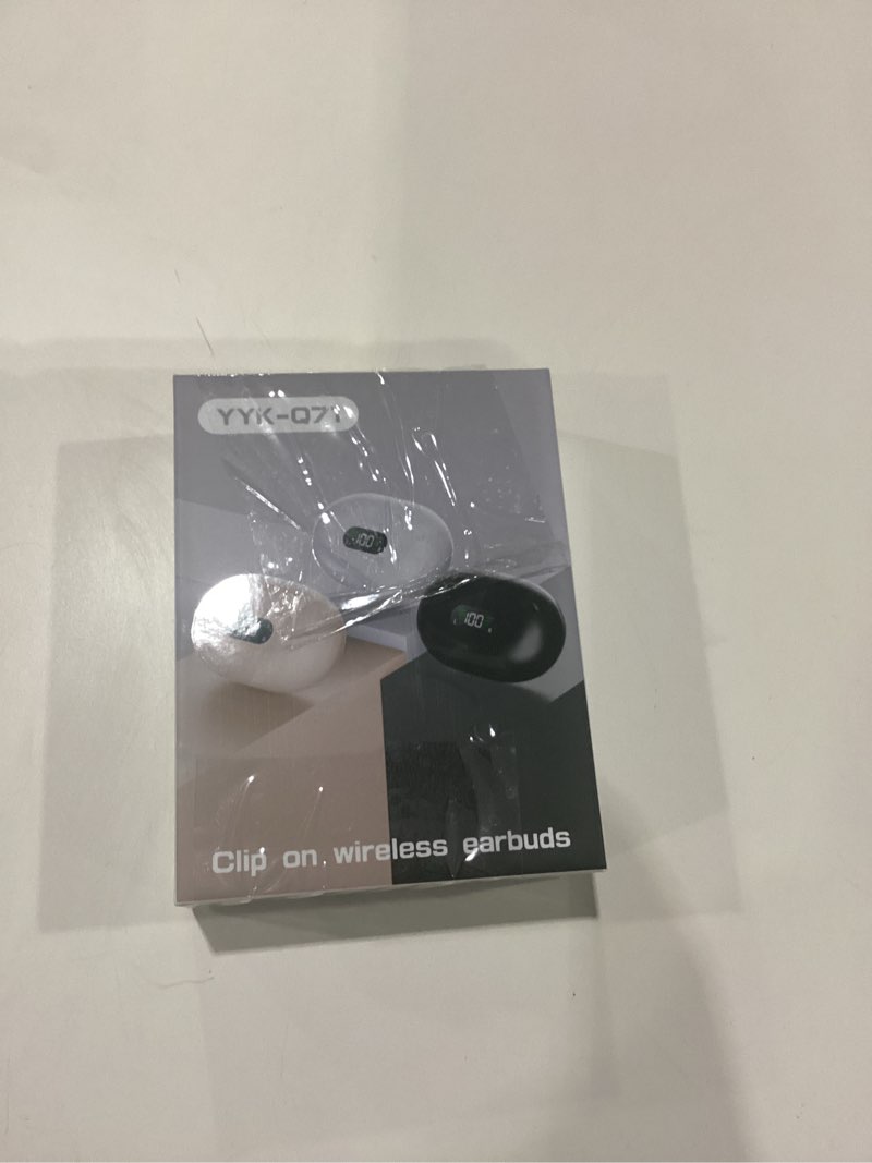 Condition photo showing New/Like New for Clip On Earbuds, Bluetooth 5.3 Lightweight Comfort Bone Conduction Open Ear Headphones with LED Digi