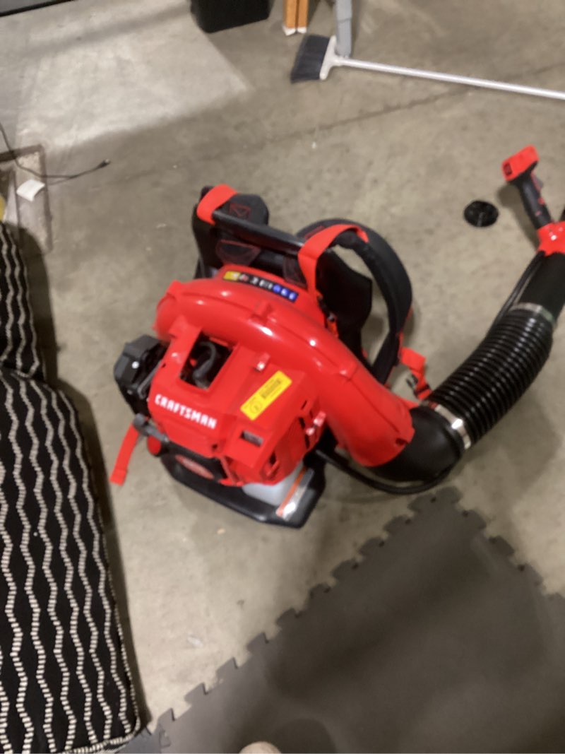 Condition photo showing Good Condition for craftsman bp510 51-cc 2-cycle 600-cfm 220-mph gas backpack leaf blower