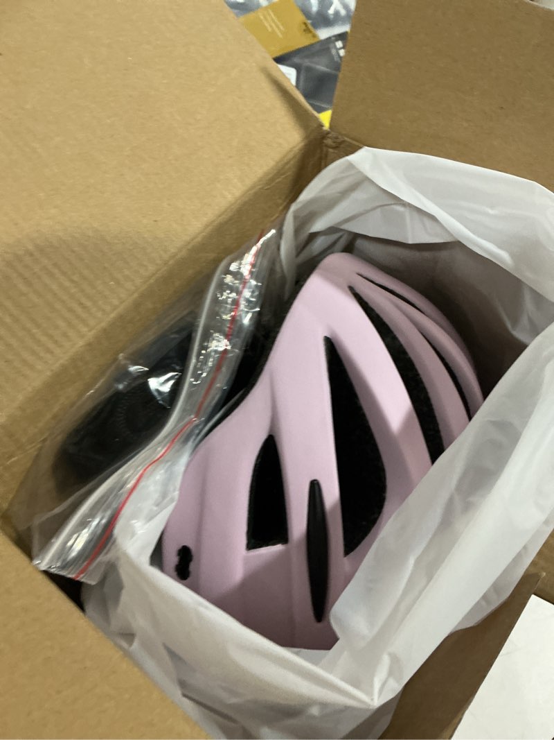 Condition photo showing Good Condition for bike helmet adult men/women visor cpsc/astm cert | half shell ebike helmet, removable moisture wicking liner, lightweight, shockproof, adjustable, small head, road/commute/mtb matte pink s-m(20.4-22in/52-56cm)
