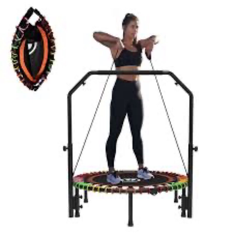 BCAN 40" Adult Fitness Trampoline with Durable Bungees, Stable & Quiet Exercise Rebounder,Great Mini