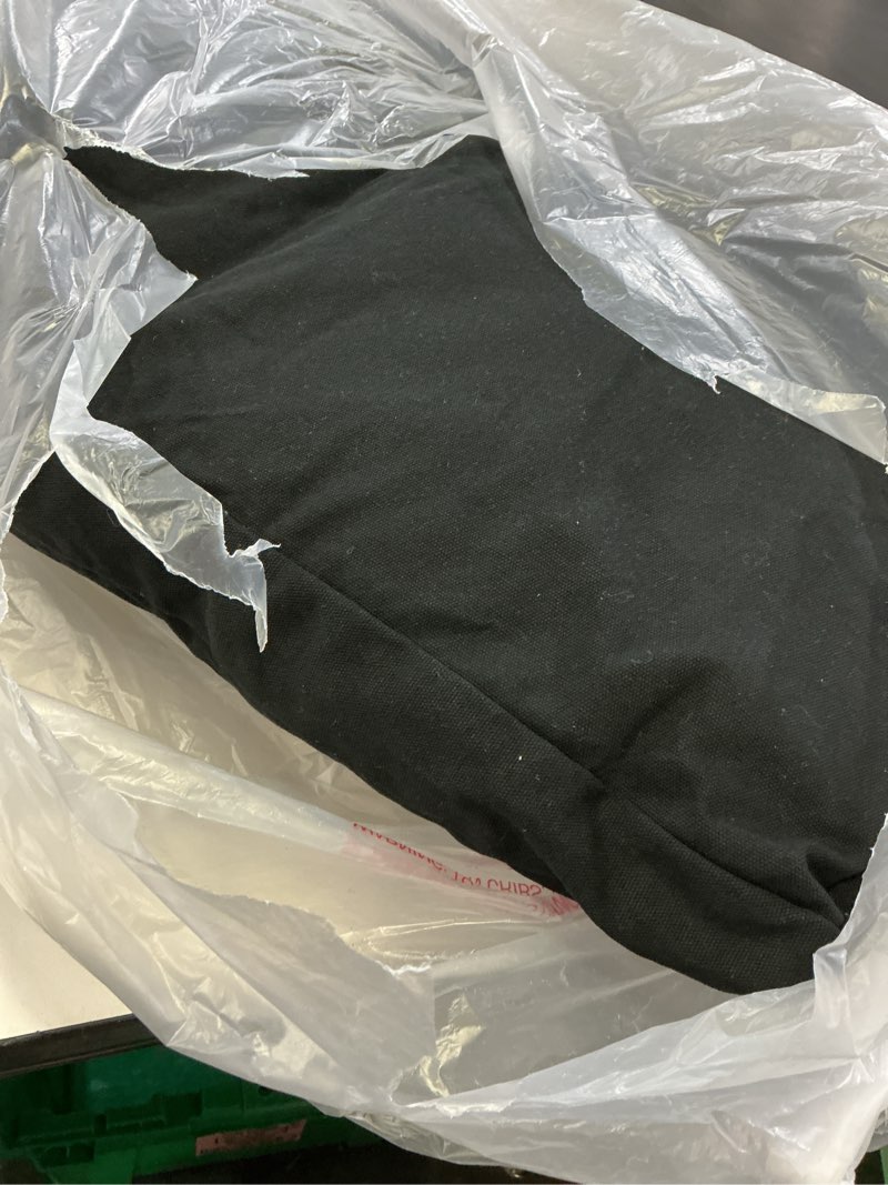 Condition photo showing Good Condition for mindful & modern zabuton meditation mat - cotton filled yoga and meditation pad - zabuton meditation cushion for kneeling and sitting support - large rectangular sitting floor pillow for bench or zafu cotton - black