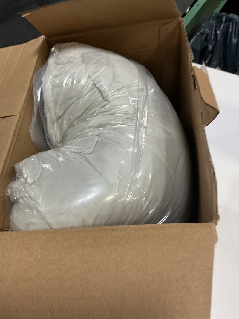 Condition photo showing New/Like New for nestl reading pillow with shredded memory foam, designed for sitting up in bed and couch, back and arms adjustable support for adult & teens backrest pillows for reading, with washable cover linen standard 18" 04 - linen