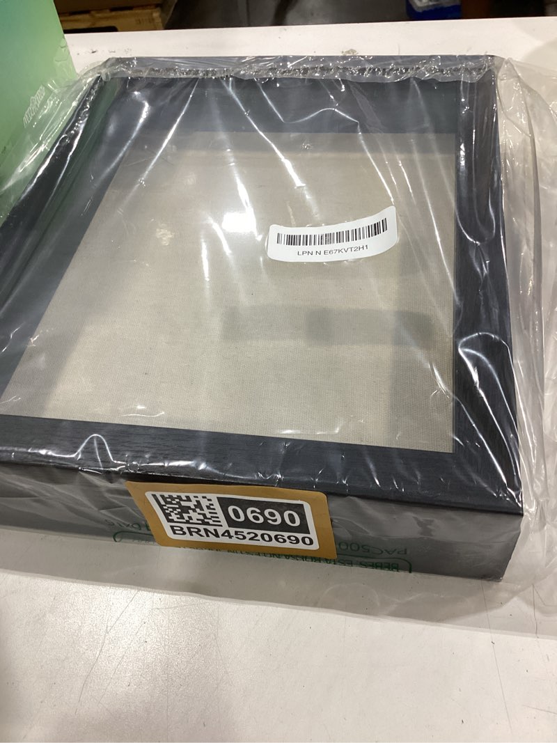 Condition photo showing New/Like New for americanflat front opening 8.5x11 shadow box frame with shatter-resistant glass - silhouette collection - shadow box display case for tabletop and wall display - black black 8.5x11