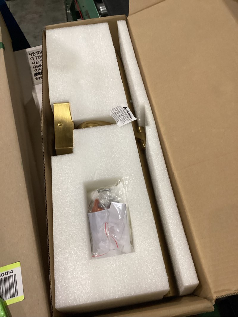Condition photo showing New/Like New for 24 inch picture light - dimmable led wall sconce for artwork, gold brass finish, hardwired gallery lighting for paintings and photos